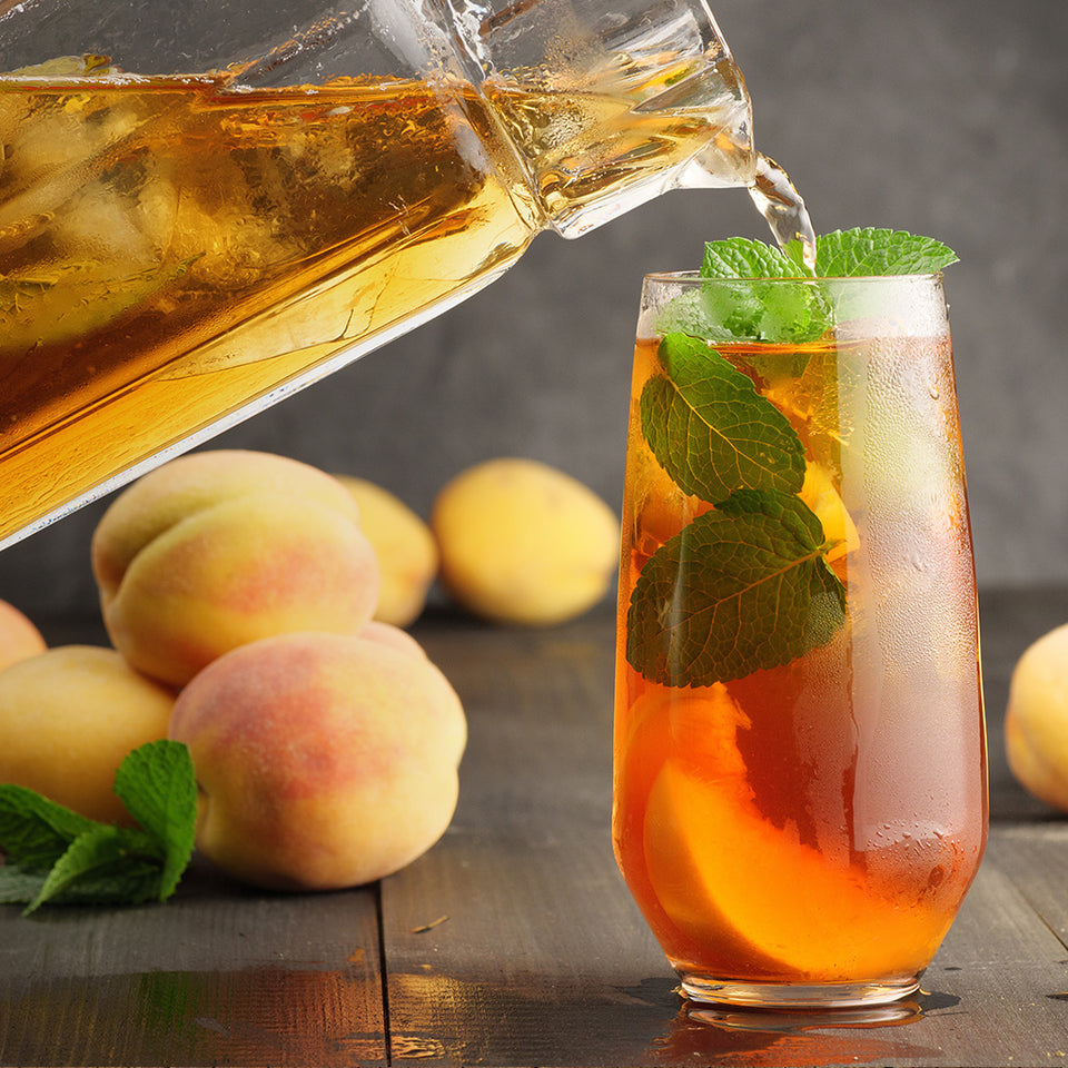 Peach and Pomegranate Iced Tea